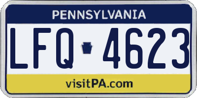 PA license plate LFQ4623