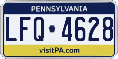 PA license plate LFQ4628