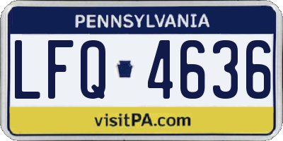 PA license plate LFQ4636