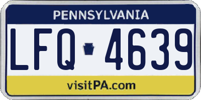 PA license plate LFQ4639