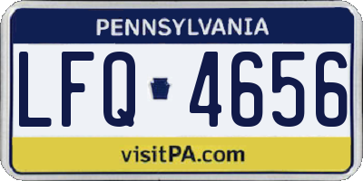 PA license plate LFQ4656
