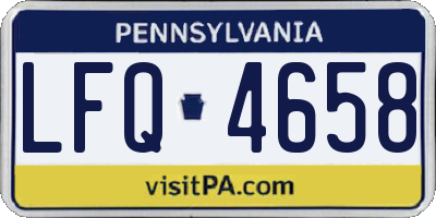 PA license plate LFQ4658
