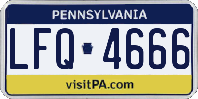 PA license plate LFQ4666