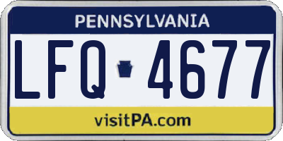 PA license plate LFQ4677