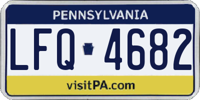 PA license plate LFQ4682