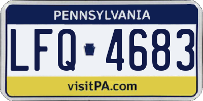 PA license plate LFQ4683