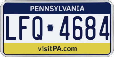 PA license plate LFQ4684