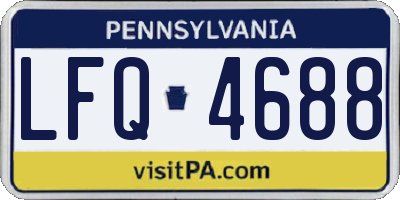 PA license plate LFQ4688