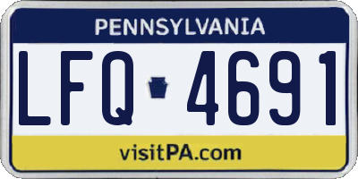 PA license plate LFQ4691