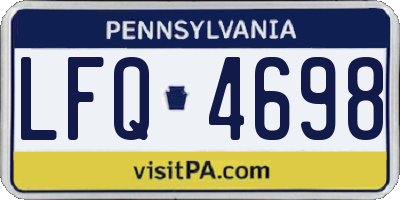 PA license plate LFQ4698