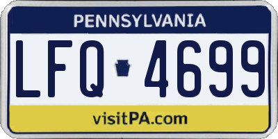 PA license plate LFQ4699