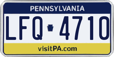 PA license plate LFQ4710