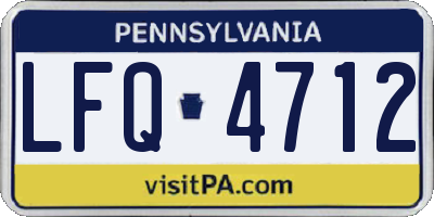 PA license plate LFQ4712