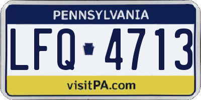 PA license plate LFQ4713