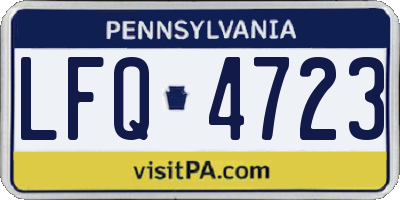 PA license plate LFQ4723
