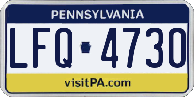 PA license plate LFQ4730