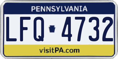 PA license plate LFQ4732