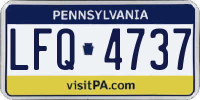 PA license plate LFQ4737