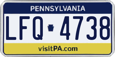 PA license plate LFQ4738
