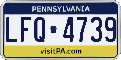 PA license plate LFQ4739