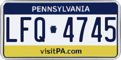 PA license plate LFQ4745