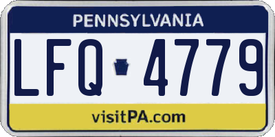 PA license plate LFQ4779