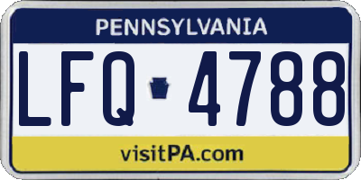 PA license plate LFQ4788