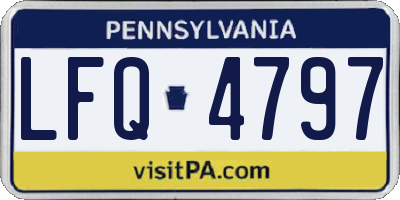 PA license plate LFQ4797