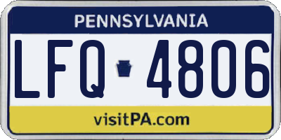 PA license plate LFQ4806
