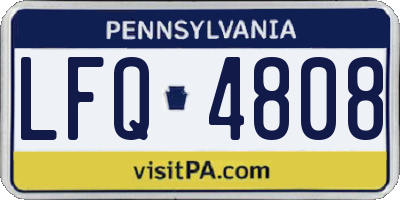 PA license plate LFQ4808
