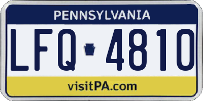 PA license plate LFQ4810