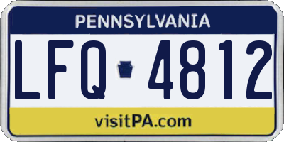 PA license plate LFQ4812