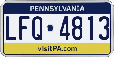 PA license plate LFQ4813
