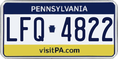 PA license plate LFQ4822