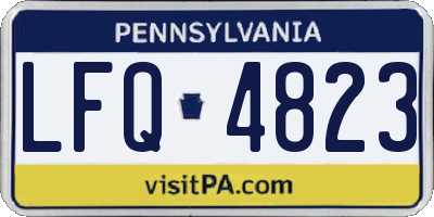 PA license plate LFQ4823