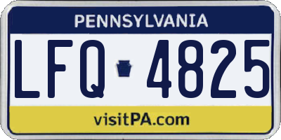 PA license plate LFQ4825