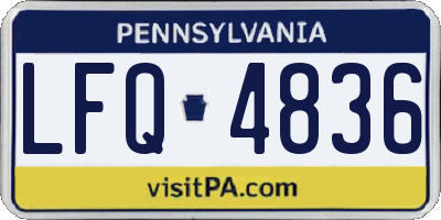 PA license plate LFQ4836