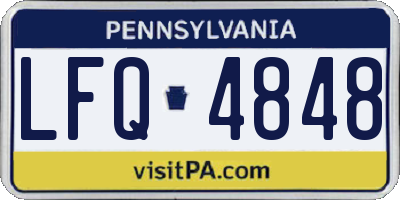 PA license plate LFQ4848