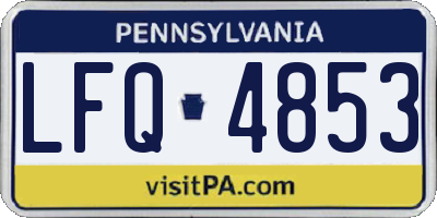 PA license plate LFQ4853