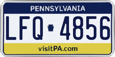 PA license plate LFQ4856