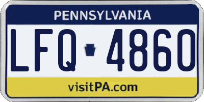 PA license plate LFQ4860