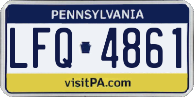 PA license plate LFQ4861