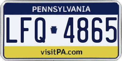 PA license plate LFQ4865