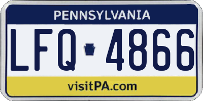 PA license plate LFQ4866