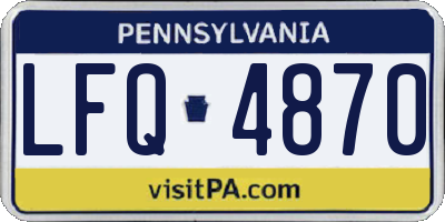 PA license plate LFQ4870