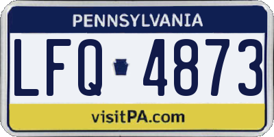 PA license plate LFQ4873