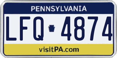 PA license plate LFQ4874