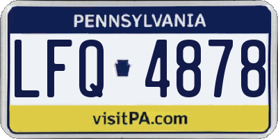 PA license plate LFQ4878