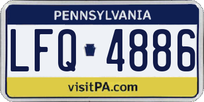 PA license plate LFQ4886