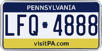 PA license plate LFQ4888